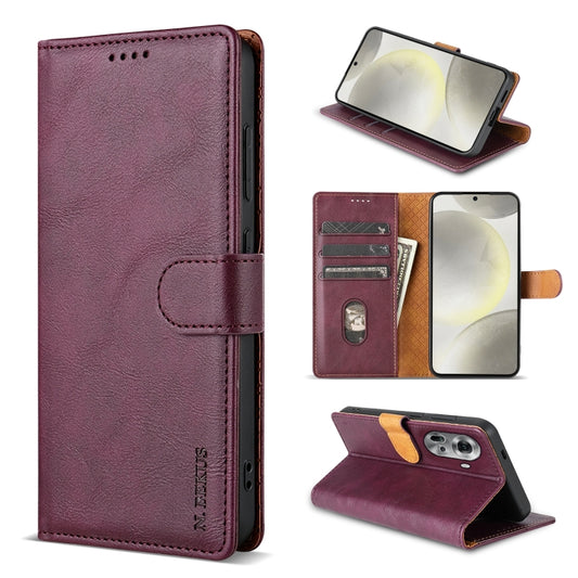 For OPPO Reno11 Pro 5G Global N.BEKUS CSJ-P1 Solid Color Leather Phone Case(Wine Red) - OPPO Cases by N.BEKUS | Online Shopping South Africa | PMC Jewellery | Buy Now Pay Later Mobicred