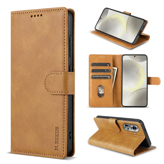 For OPPO Reno11 Pro 5G Global N.BEKUS CSJ-P1 Solid Color Leather Phone Case(Brown) - OPPO Cases by N.BEKUS | Online Shopping South Africa | PMC Jewellery | Buy Now Pay Later Mobicred