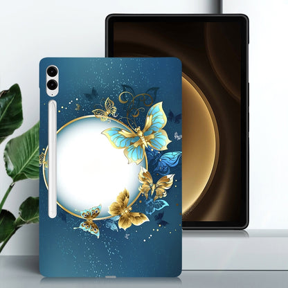 For Samsung Galaxy Tab S9+ / S9 FE+ Color Painting Pattern Smart Tablet TPU Case(Butterfly Circle) - Galaxy Tab S9+ Cases by PMC Jewellery | Online Shopping South Africa | PMC Jewellery | Buy Now Pay Later Mobicred