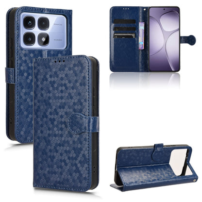 For Redmi K70 Ultra Honeycomb Dot Texture Leather Phone Case(Blue) - Xiaomi Cases by PMC Jewellery | Online Shopping South Africa | PMC Jewellery | Buy Now Pay Later Mobicred