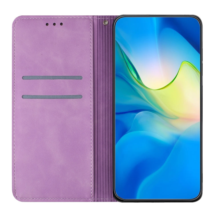 For Google Pixel 9 / 9 Pro Ethnic Embossed Adsorption Leather Phone Case(Purple) - Google Cases by PMC TechLife | Online Shopping South Africa | PMC TechLife | Buy Now Pay Later Mobicred