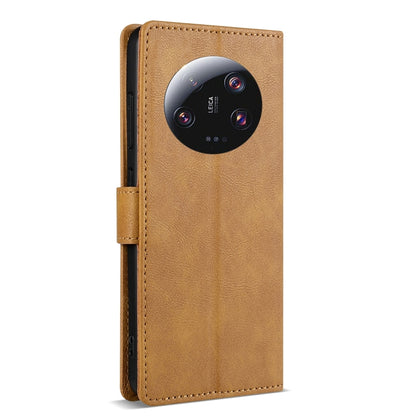 For Xiaomi 14 Ultra N.BEKUS CSJ-P1 Solid Color Leather Phone Case(Brown) - 14 Ultra Cases by N.BEKUS | Online Shopping South Africa | PMC Jewellery | Buy Now Pay Later Mobicred