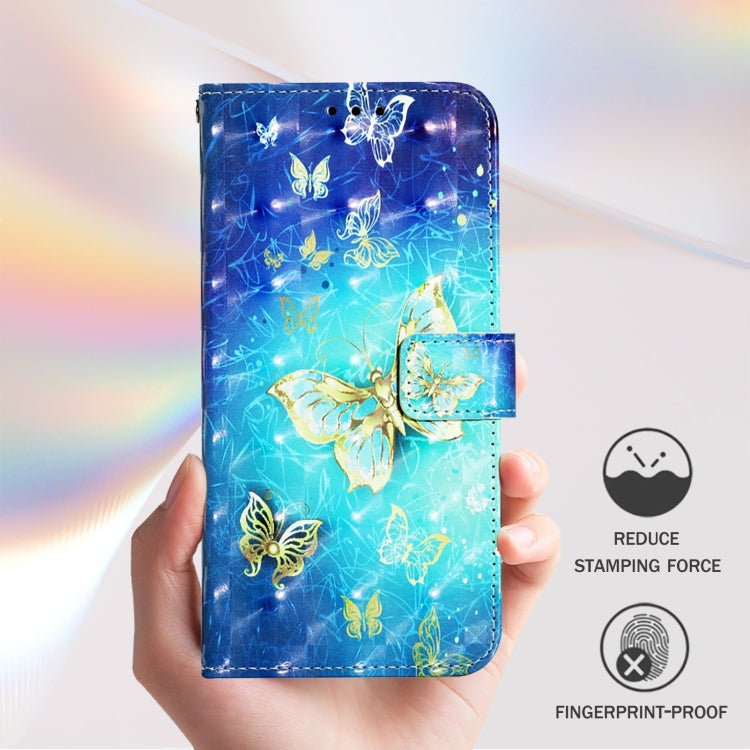 For Redmi K70 Ultra 5G Global 3D Painting Horizontal Flip Leather Phone Case(Golden Butterfly) - Xiaomi Cases by PMC Jewellery | Online Shopping South Africa | PMC Jewellery | Buy Now Pay Later Mobicred