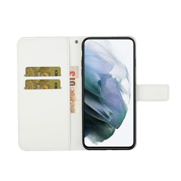 For Samsung Galaxy S25+ 5G Ethnic Style Embossed Pattern Leather Phone Case(White) - Galaxy S25+ 5G Cases by PMC Jewellery | Online Shopping South Africa | PMC Jewellery | Buy Now Pay Later Mobicred