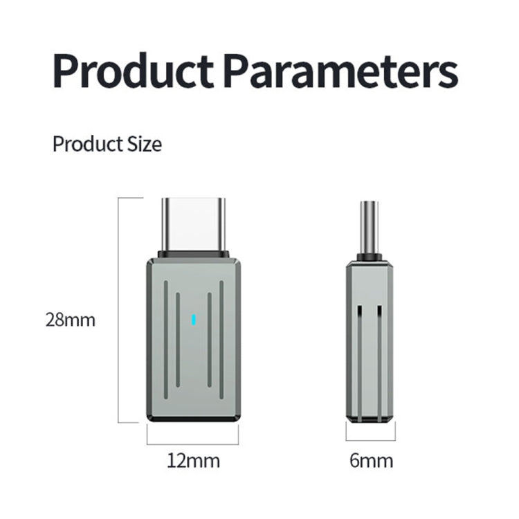 8 Pin Male to USB-C / Type-C Female Zinc Alloy PD Adapter, Support Fast Charging / Data Transmission(Gun Metal) - Converter & Adapter by PMC Jewellery | Online Shopping South Africa | PMC Jewellery | Buy Now Pay Later Mobicred