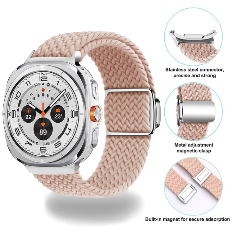 For Samsung Galaxy Watch Ultra 47mm Nylon Loop Magnetic Buckle Watch Band(Starlight Color) - Watch Bands by PMC Jewellery | Online Shopping South Africa | PMC Jewellery | Buy Now Pay Later Mobicred