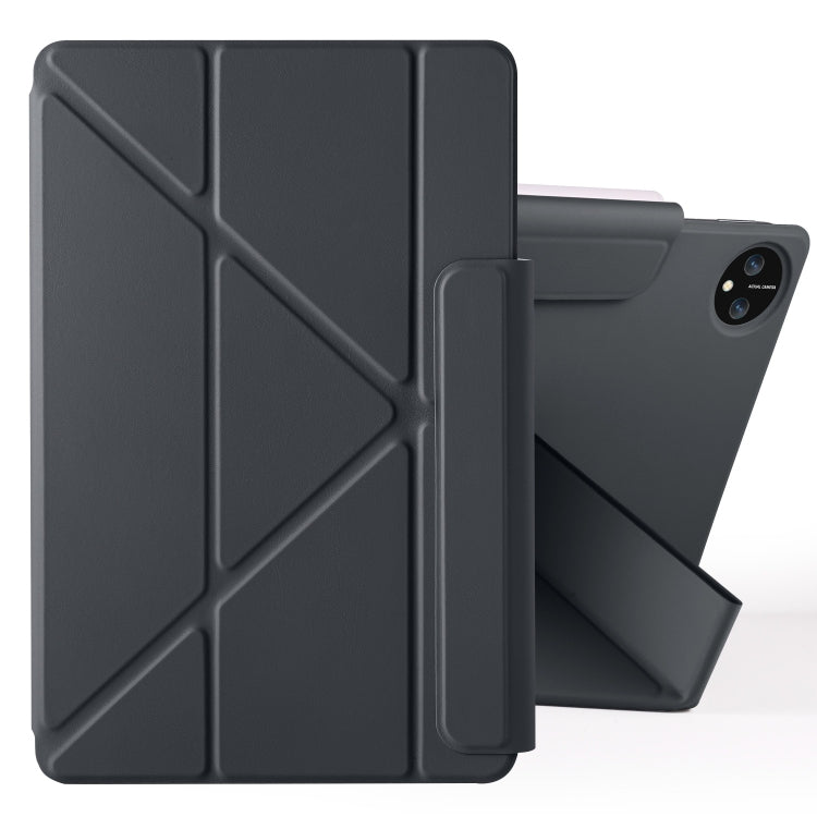 For Honor MagicPad 2 12.3 Fixed Buckle Magnetic Deformation Leather Tablet Case(Black) - Honor by PMC TechLife | Online Shopping South Africa | PMC TechLife | Buy Now Pay Later Mobicred
