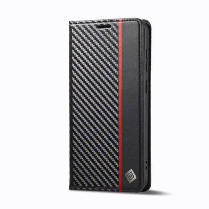 For Samsung Galaxy S25+ 5G LC.IMEEKE Carbon Fiber Leather Phone Case(Vertical Black) - Galaxy S25+ 5G Cases by LC.IMEEKE | Online Shopping South Africa | PMC Jewellery | Buy Now Pay Later Mobicred