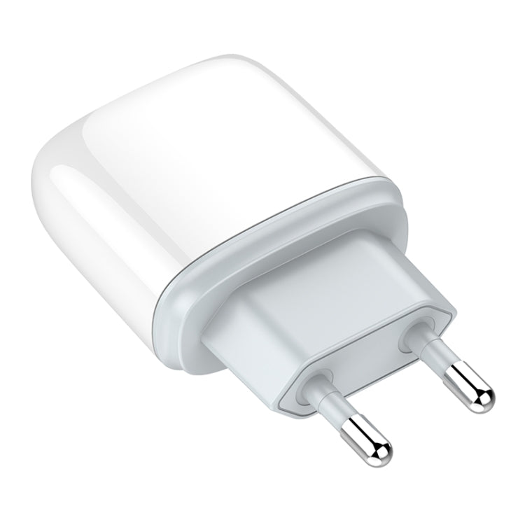 LDNIO Q229 QC3.0 / PD20W USB + Type-C Fast Charger with 1m USB to Micro USB Cable, Plug Type:EU Plug(White) - free shipping - PMC TechLife - Order now!