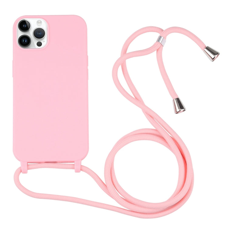 For iPhone 16 Pro Max Candy Colors TPU Protective Phone Case with Lanyard(Pink) - iPhone 16 Pro Max Cases by PMC TechLife | Online Shopping South Africa | PMC TechLife | Buy Now Pay Later Mobicred