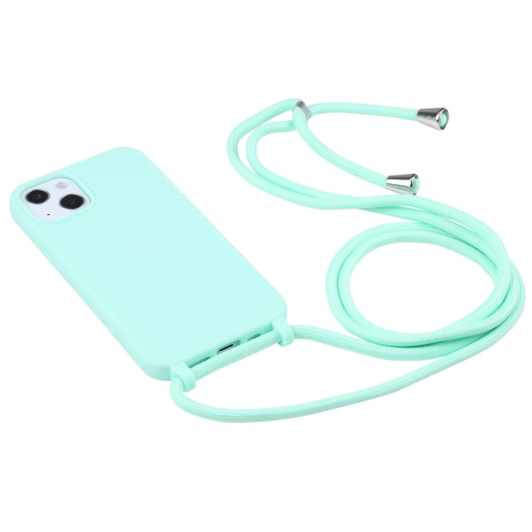 For iPhone 16 Plus Candy Colors TPU Protective Phone Case with Lanyard(Mint Green) - iPhone 16 Plus Cases by PMC Jewellery | Online Shopping South Africa | PMC Jewellery | Buy Now Pay Later Mobicred