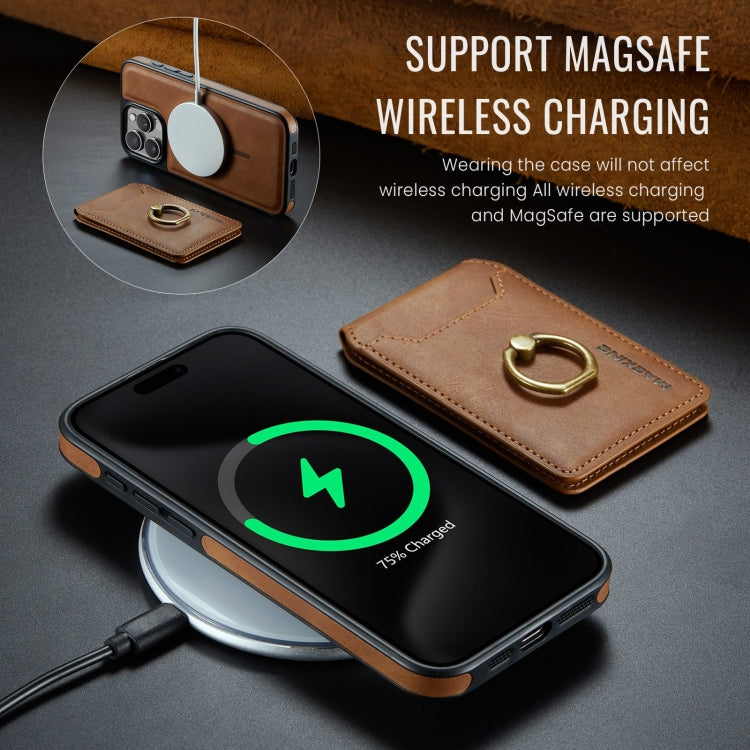 For iPhone 12 Pro Max DG.MING K1 MagSafe Detachable Wallet RFID Back Cover Phone Case(Brown) - free shipping - PMC Jewellery - Order now!