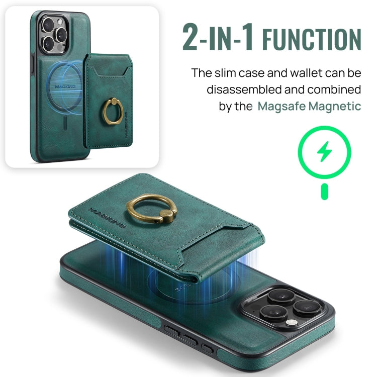 For iPhone 12 Pro DG.MING K1 MagSafe Detachable Wallet RFID Back Cover Phone Case(Green) - free shipping - PMC Jewellery - Order now!