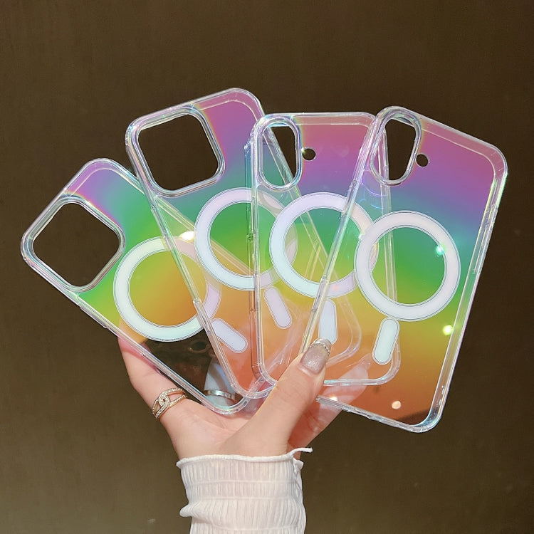 For iPhone 16 Pro Max Gradient Color MagSafe Airbag Full Coverage Phone Case(Rainbow) - iPhone 16 Pro Max Cases by PMC Jewellery | Online Shopping South Africa | PMC Jewellery | Buy Now Pay Later Mobicred