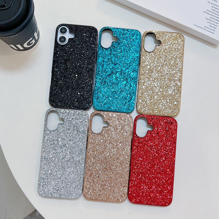 For iPhone 16 Glitter Powder Shockproof TPU Phone Case(Gold) - iPhone 16 Cases by PMC Jewellery | Online Shopping South Africa | PMC Jewellery | Buy Now Pay Later Mobicred