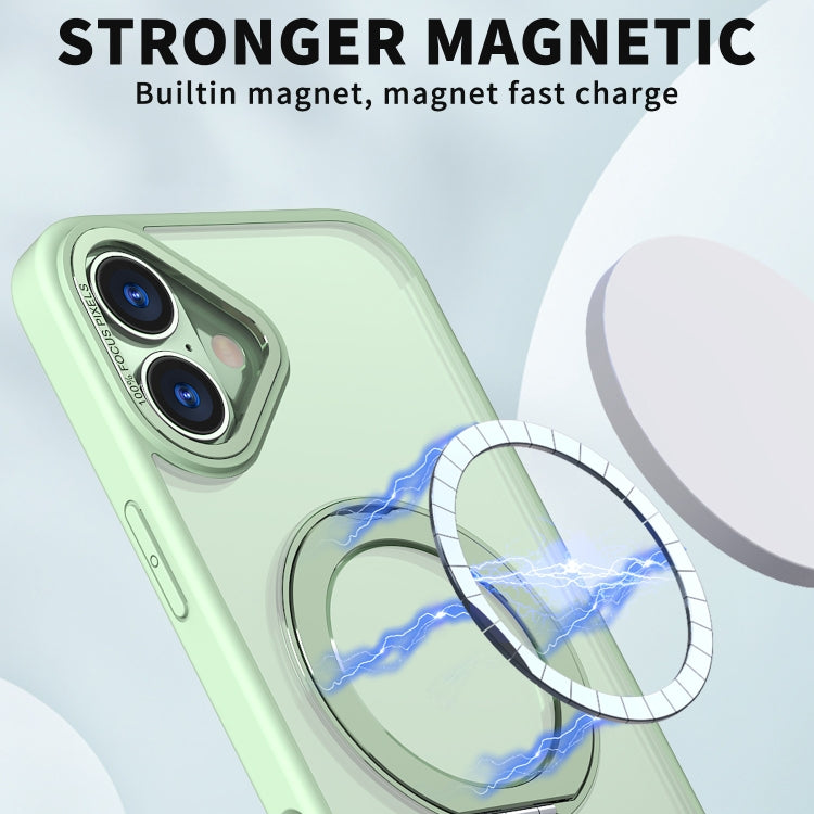 For iPhone 16 Wing Series MagSafe Magnetic Ring Holder Phone Case(Avocado Green) - iPhone 16 Cases by PMC Jewellery | Online Shopping South Africa | PMC Jewellery | Buy Now Pay Later Mobicred