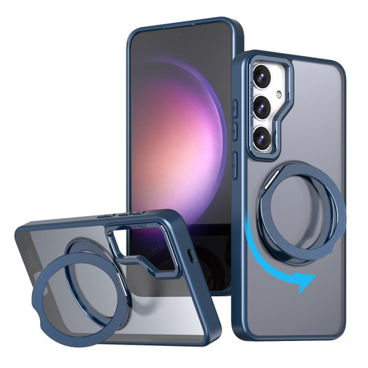 For Samsung Galaxy S24 5G Wing Series MagSafe Magnetic Ring Holder Phone Case(Blue) - Galaxy S24 5G Cases by PMC Jewellery | Online Shopping South Africa | PMC Jewellery | Buy Now Pay Later Mobicred