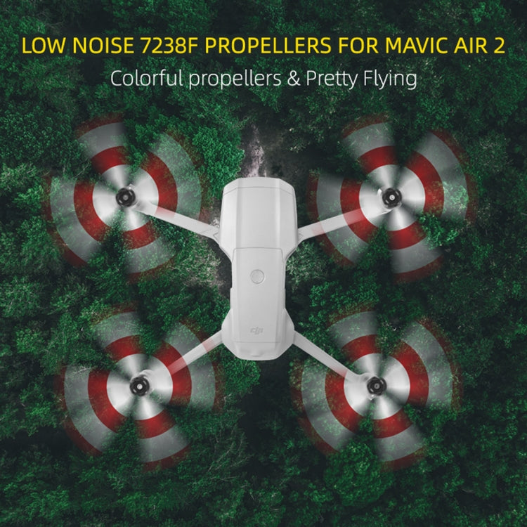 2 Pairs Sunnylife 7238F-2C For DJI Mavic Air 2 Double-sided Two-color Low Noise Quick-release Propellers(Yellow White) - DIY Propeller by Sunnylife | Online Shopping South Africa | PMC Jewellery | Buy Now Pay Later Mobicred