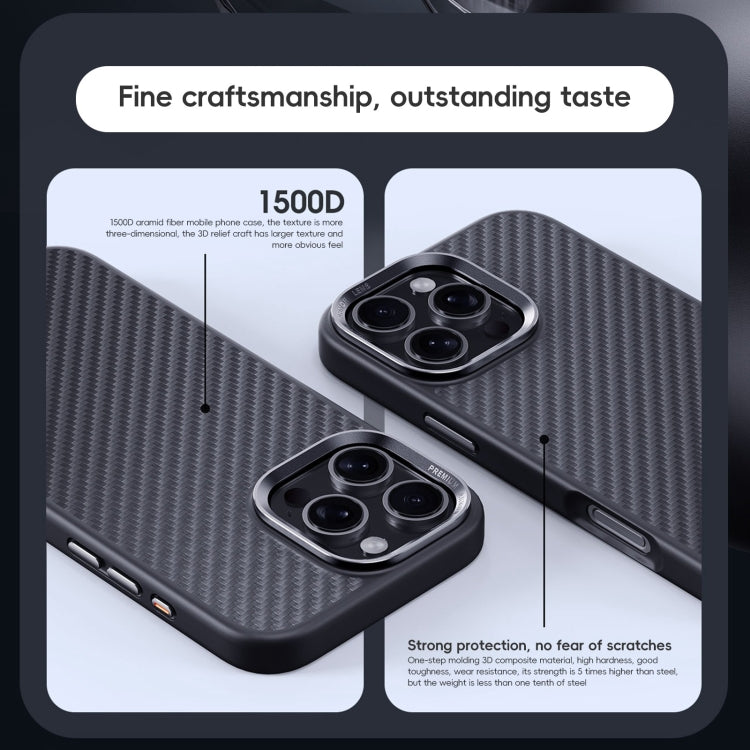 For iPhone 16 Pro Carbon Fiber Kevlar MagSafe Magnetic Phone Case(Black) - iPhone 16 Pro Cases by PMC Jewellery | Online Shopping South Africa | PMC Jewellery | Buy Now Pay Later Mobicred