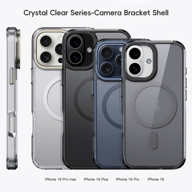 For iPhone 16 Pro Max Mirror Crystal Clear Lens Holder MagSafe Magnetic Phone Case(Transparent) - iPhone 16 Pro Max Cases by PMC Jewellery | Online Shopping South Africa | PMC Jewellery | Buy Now Pay Later Mobicred