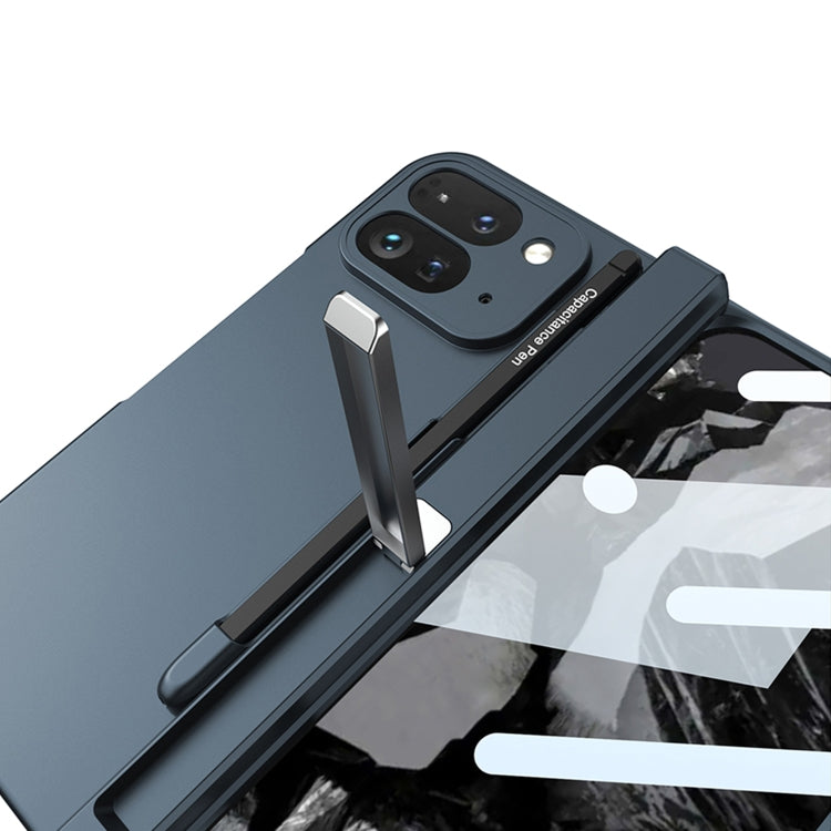 For Google Pixel 9 Pro Fold GKK Integrated Magnetic Full Coverage Flip Phone Case, Included Pen(Silver) - free shipping - PMC Jewellery - Order now!