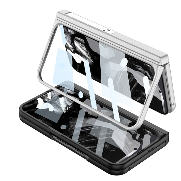 For Google Pixel 9 Pro Fold GKK Integrated Magnetic Full Coverage Flip Phone Case, Included Pen(Silver) - free shipping - PMC Jewellery - Order now!