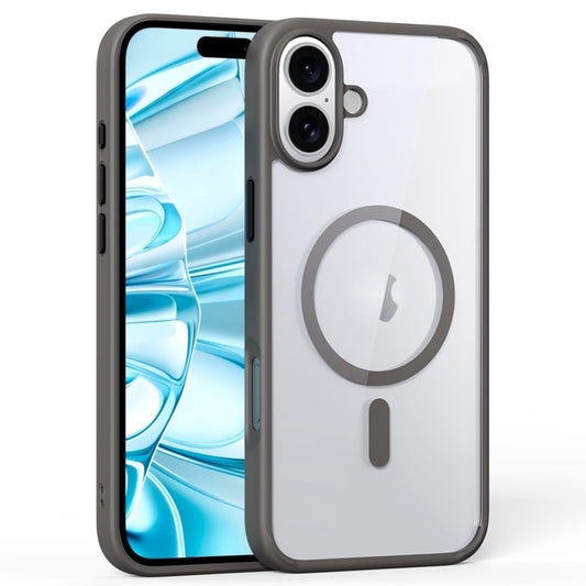 For iPhone 16 Ming Shield Series MagSafe Magnetic Phone Case(Grey) - iPhone 16 Cases by PMC Jewellery | Online Shopping South Africa | PMC Jewellery | Buy Now Pay Later Mobicred