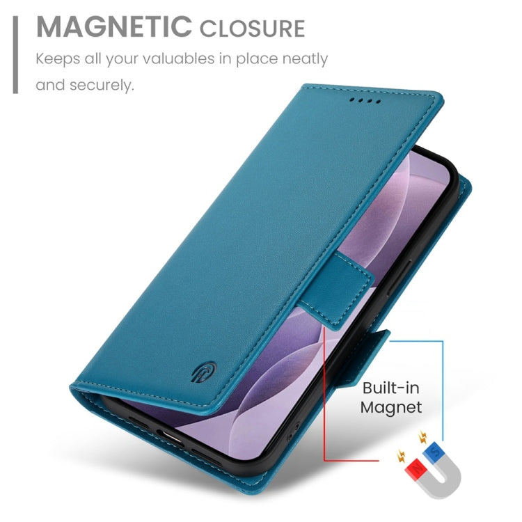 For Redmi K70 Ultra Side Buckle Magnetic Frosted Leather Phone Case(Blue) - Xiaomi Cases by PMC Jewellery | Online Shopping South Africa | PMC Jewellery | Buy Now Pay Later Mobicred