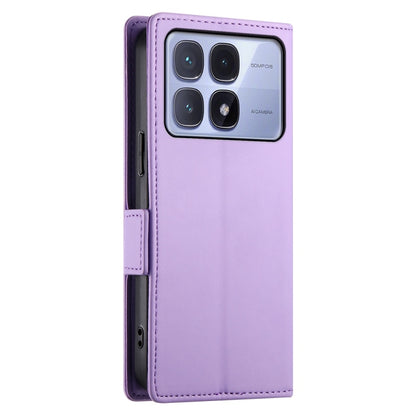 For Redmi K70 Ultra Side Buckle Magnetic Frosted Leather Phone Case(Purple) - Xiaomi Cases by PMC Jewellery | Online Shopping South Africa | PMC Jewellery | Buy Now Pay Later Mobicred