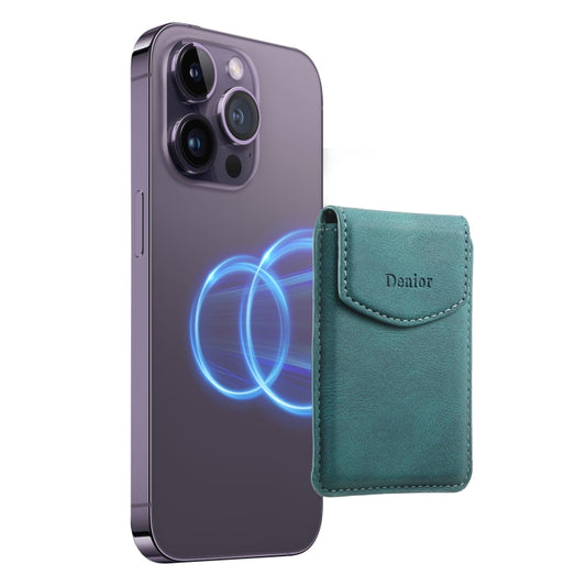 Denior V12 MagSafe Magnetic Phone PU Card Sleeve(Blue) - Others Accessories by Denior | Online Shopping South Africa | PMC Jewellery | Buy Now Pay Later Mobicred