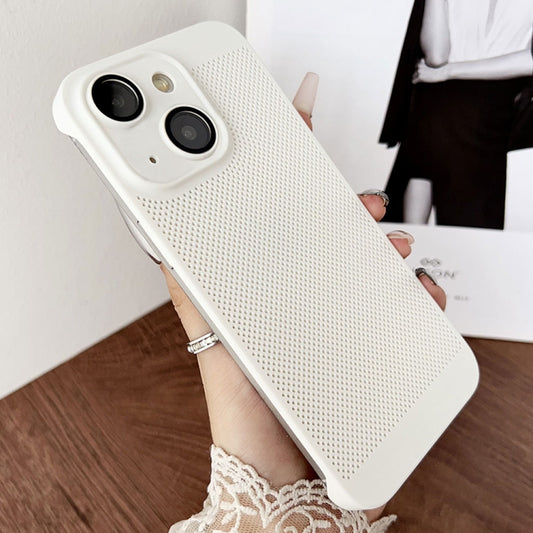 For iPhone 13 Frameless Oil Spray PC Cooling Phone Case(White) - iPhone 13 Cases by PMC Jewellery | Online Shopping South Africa | PMC Jewellery | Buy Now Pay Later Mobicred