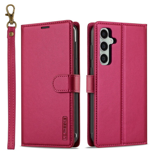 For Samsung Galaxy S23 FE 5G LC.IMEEKE L2 Series Detachable Magsafe PU Phone Case with Lanyard(Red) - Galaxy S23 FE 5G Cases by LC.IMEEKE | Online Shopping South Africa | PMC Jewellery | Buy Now Pay Later Mobicred