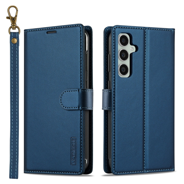 For Samsung Galaxy S24 5G LC.IMEEKE L2 Series Detachable Magsafe PU Phone Case with Lanyard(Blue) - Galaxy S24 5G Cases by LC.IMEEKE | Online Shopping South Africa | PMC Jewellery | Buy Now Pay Later Mobicred