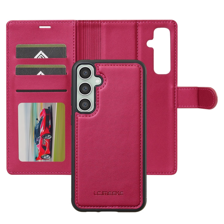 For Samsung Galaxy S24 5G LC.IMEEKE L2 Series Detachable Magsafe PU Phone Case with Lanyard(Red) - Galaxy S24 5G Cases by LC.IMEEKE | Online Shopping South Africa | PMC Jewellery | Buy Now Pay Later Mobicred