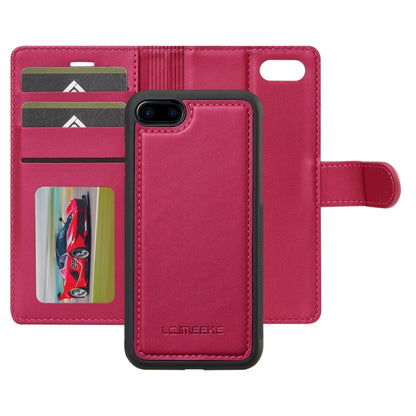 For iPhone 7 Plus / 8 Plus LC.IMEEKE L2 Series Detachable Magsafe PU Phone Case with Lanyard(Red) - More iPhone Cases by LC.IMEEKE | Online Shopping South Africa | PMC Jewellery | Buy Now Pay Later Mobicred