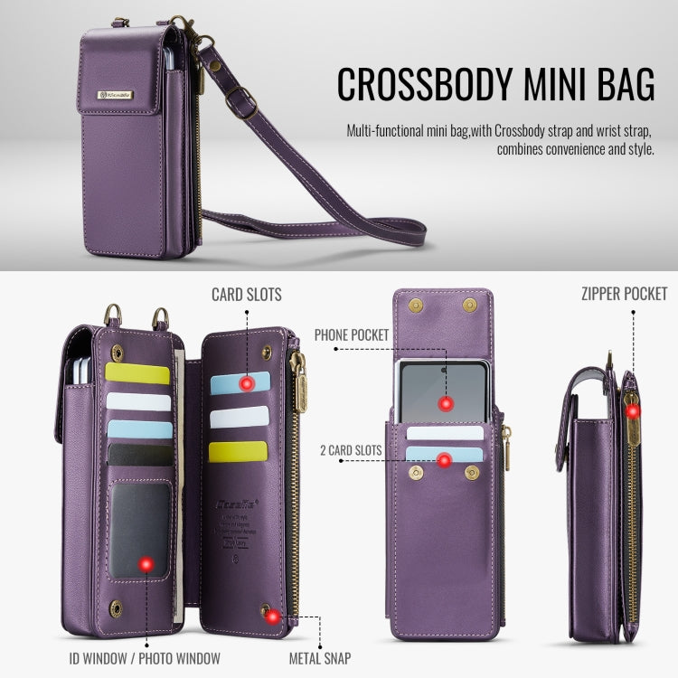 For Samsung Z Fold Series CaseMe Me50 Mini Lanyard Universal Bag(Purple) - Galaxy Z Fold6 5G Cases by CaseMe | Online Shopping South Africa | PMC Jewellery | Buy Now Pay Later Mobicred