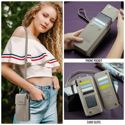 For Samsung Z Fold Series CaseMe Me50 Mini Lanyard Universal Bag(Khaki) - Galaxy Z Fold6 5G Cases by CaseMe | Online Shopping South Africa | PMC Jewellery | Buy Now Pay Later Mobicred