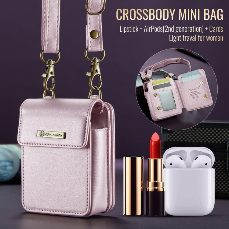 CaseMe Me50 Mini Universal Bag for Apple and Samsung Headphones + Lipstick(Pink) - For AirPods 1/2 by CaseMe | Online Shopping South Africa | PMC Jewellery | Buy Now Pay Later Mobicred