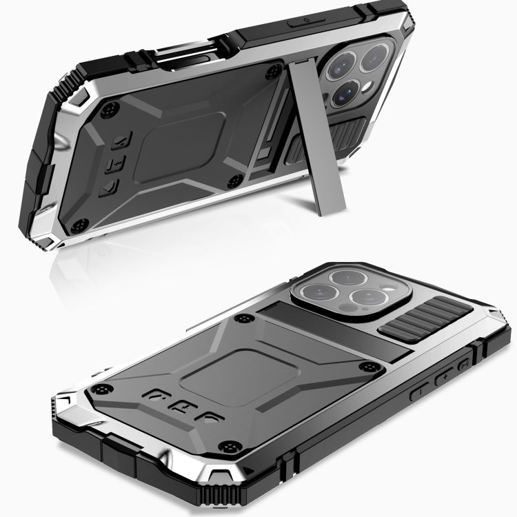 For iPhone 16 Pro Max R-JUST Life Waterproof Dustproof Shockproof Phone Case(Silver) - free shipping - PMC Jewellery - Order now!