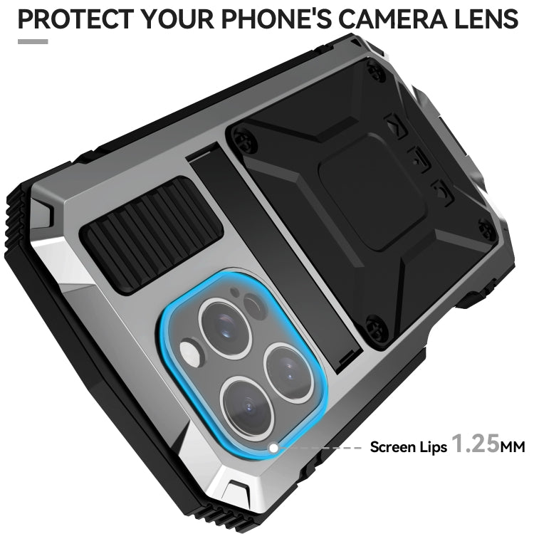 For iPhone 16 Pro Max R-JUST Life Waterproof Dustproof Shockproof Phone Case(Silver) - free shipping - PMC Jewellery - Order now!