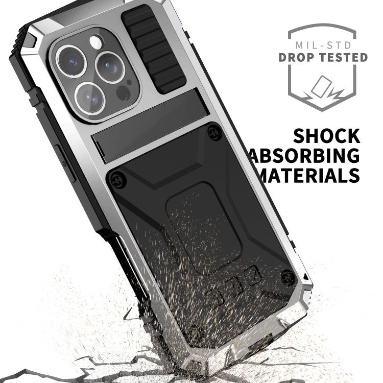 For iPhone 16 Pro Max R-JUST Life Waterproof Dustproof Shockproof Phone Case(Silver) - free shipping - PMC Jewellery - Order now!