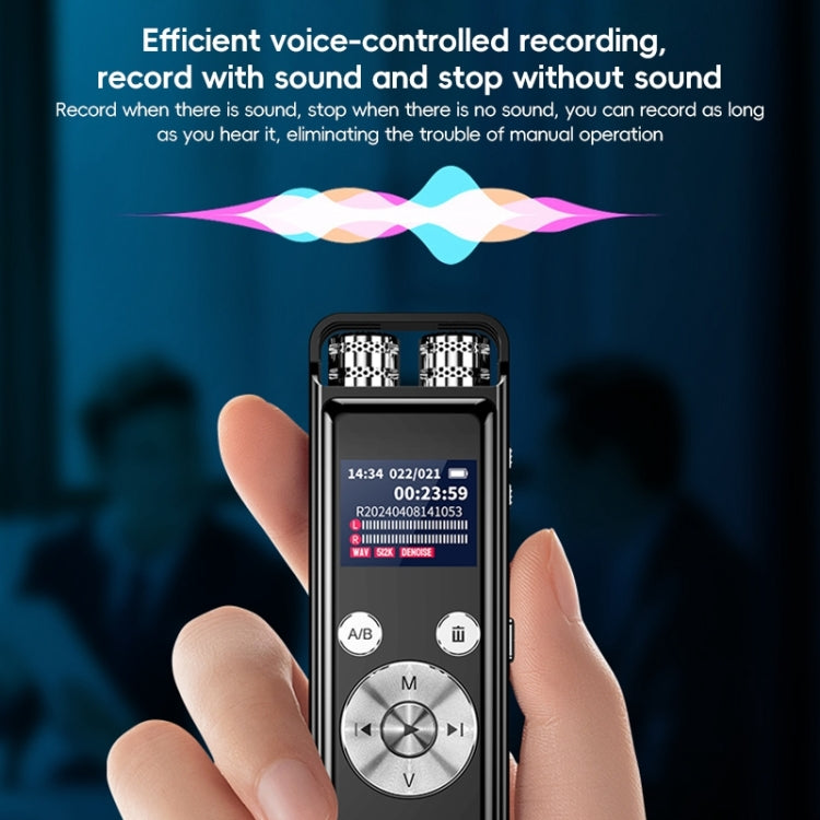 ZD43B Omnidirectional Dual Mic Smart Noise Reduction Voice Recorder, Memory:32GB(Black) - Recording Pen by PMC Jewellery | Online Shopping South Africa | PMC Jewellery | Buy Now Pay Later Mobicred