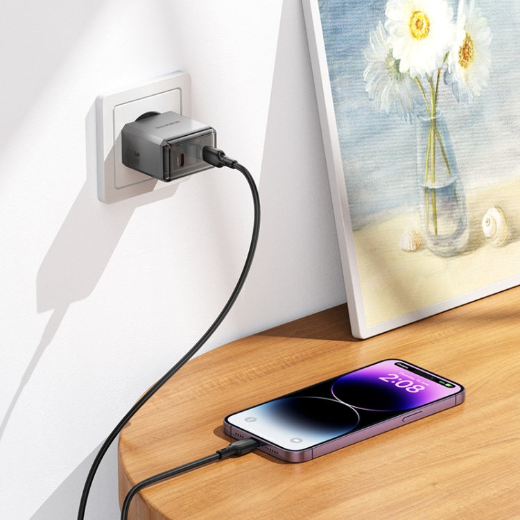 BOROFONE BN21 PD 40W 2 Type-C Charger with 1m Type-C to 8 Pin Cable Set, For:EU Plug(Tarnish) - free shipping - PMC TechLife - Order now!