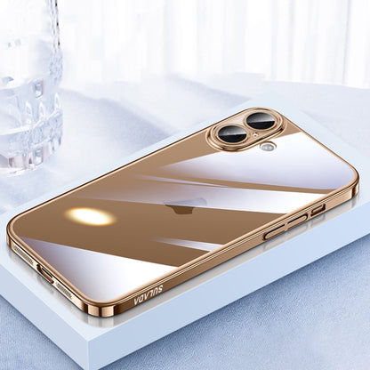 For iPhone 16 Plus SULADA JINGJIA Series Lens Protector Hard PC Phone Case(Gold) - iPhone 16 Plus Cases by SULADA | Online Shopping South Africa | PMC Jewellery | Buy Now Pay Later Mobicred