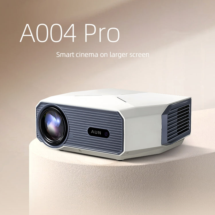 AUN A004 Pro 1920 x 1080P 9000Lumen Android 9.0 Portable LCD Projector, UK Plug(White) - LED Projector by AUN | Online Shopping South Africa | PMC Jewellery | Buy Now Pay Later Mobicred