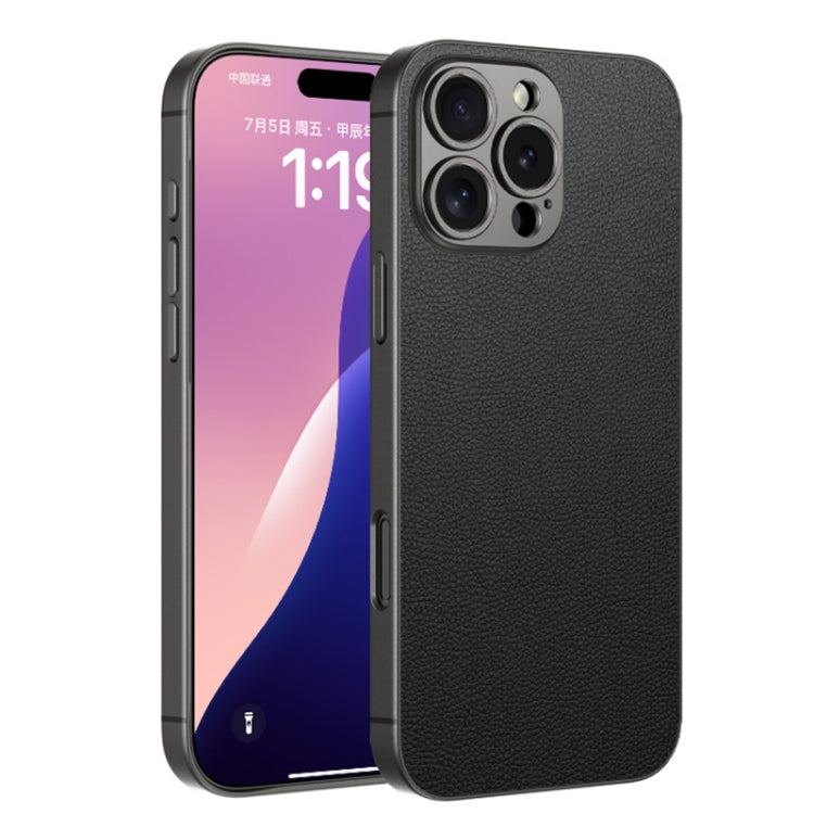 For iPhone 16 Pro Max GKK Metal Paint Skin Feel Leather Full Coverage Phone Case(Black) - iPhone 16 Pro Max Cases by GKK | Online Shopping South Africa | PMC Jewellery | Buy Now Pay Later Mobicred