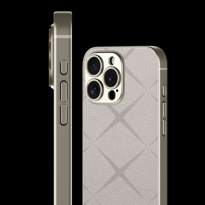 For iPhone 16 GKK Asterism Metal Paint Skin Feel Leather Full Coverage Phone Case(Mountain Gray) - iPhone 16 Cases by GKK | Online Shopping South Africa | PMC Jewellery | Buy Now Pay Later Mobicred