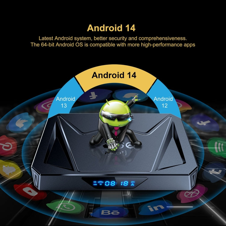 X96Q Pro+ Cortex-A55 Android 14 Octa-core CPU 4K HD Internet Set-top Box, RAM:2GB+16GB(EU Plug) - Others by PMC Jewellery | Online Shopping South Africa | PMC Jewellery | Buy Now Pay Later Mobicred