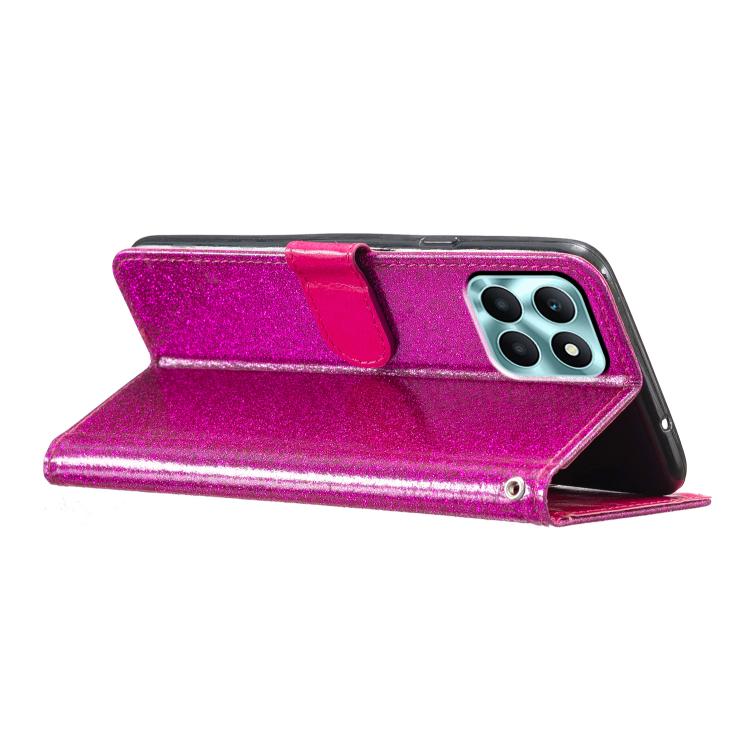 For Honor X6c 4G Glitter Powder Flip Leather Phone Case(Rose Red) - free shipping - PMC TechLife - Order now!