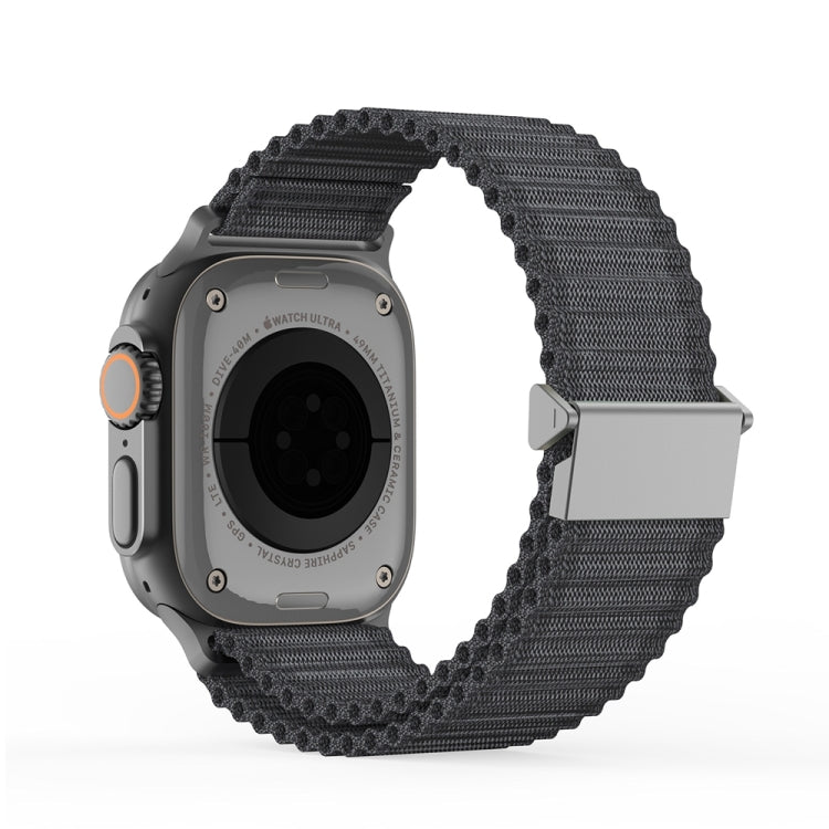 For Apple Watch Series 9 41mm DUX DUCIS YC Series Ocean Nylon Watch Band(Dark Grey) - Watch Bands by DUX DUCIS | Online Shopping South Africa | PMC Jewellery | Buy Now Pay Later Mobicred